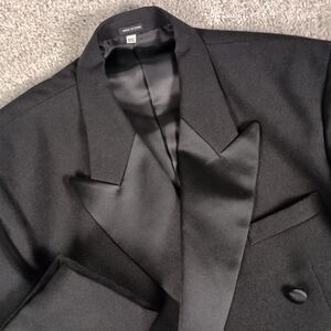 Success Of Uomo By Phita 40S Textured Polyester Men's Black Blazer